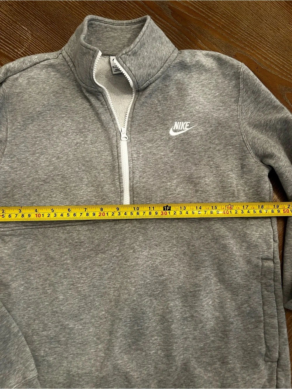 Nike Heather Gray Quarter-Zip Sweatshirt